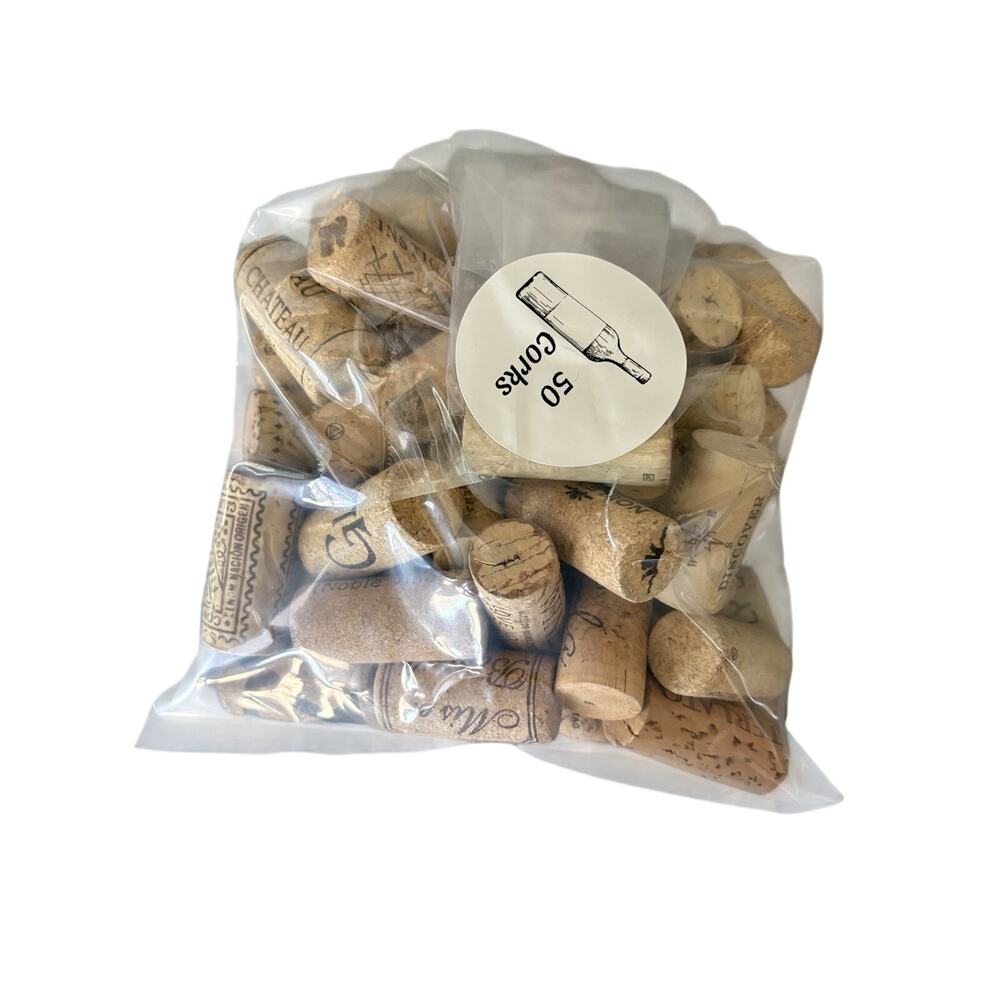 50 Natural And Synthetic Corks From Wine Bottles For Crafts, Weddings, Decor